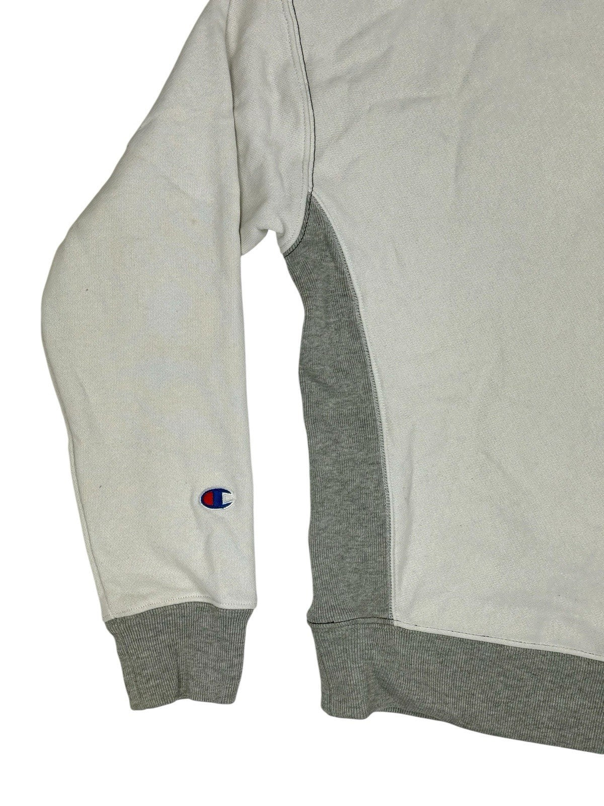 Champion Black Embroidered Colourblock Retro Hoodie Small