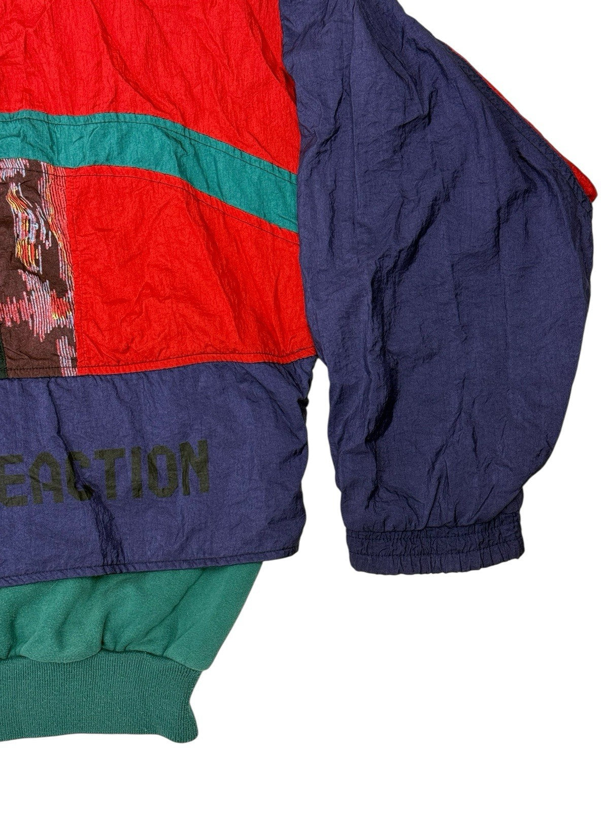 Adidas Vintage Y2K Explosive Reaction Multi Patterned 1/4 Zip Jumper Medium