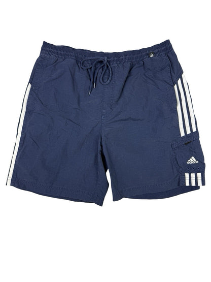 Adidas Blue Retro Y2K 00's Swim Trunk Shorts Large