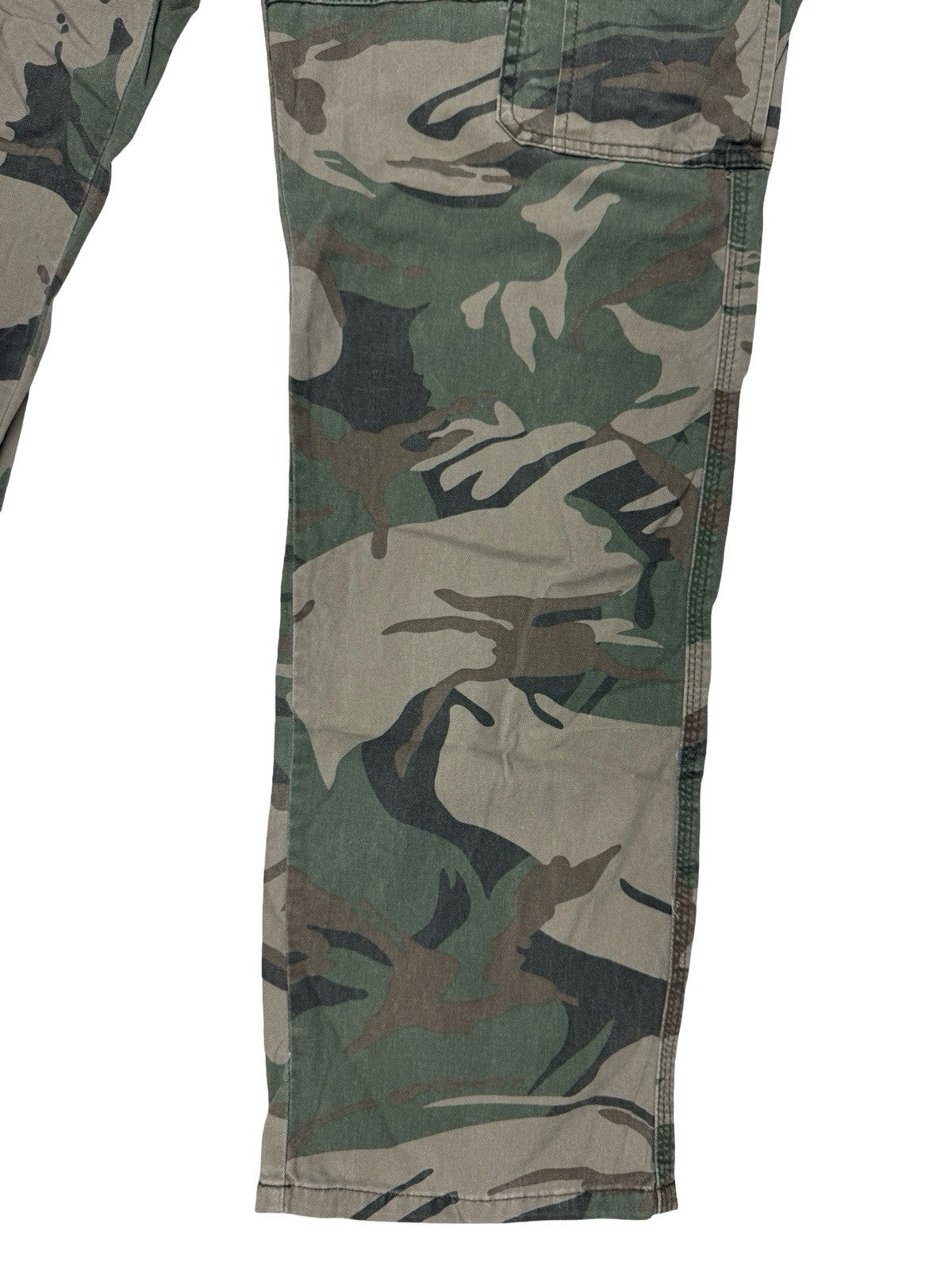 Wrangler Green Camo Cargo Trousers Relaxed Fit 32W 32L