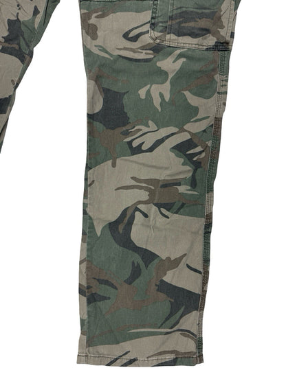 Wrangler Green Camo Cargo Trousers Relaxed Fit 32W 32L