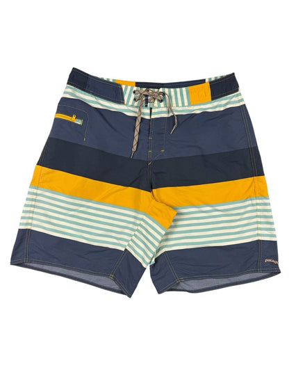Patagonia Wavefarer Multi Colour Striped Swim Board Shorts Large 35W