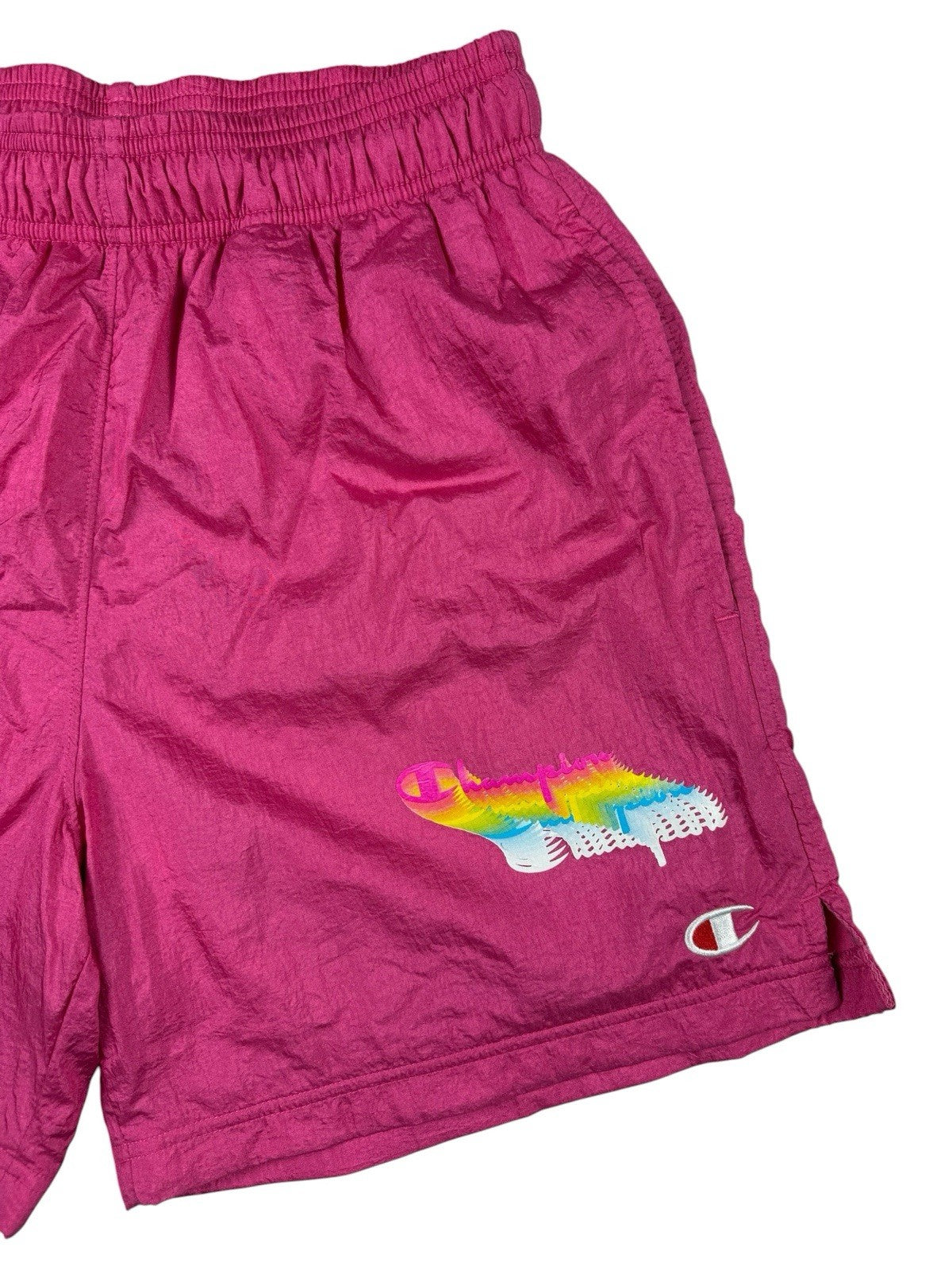 Champion Pink Heritage Retro Colourway Lined Sports Shorts Small