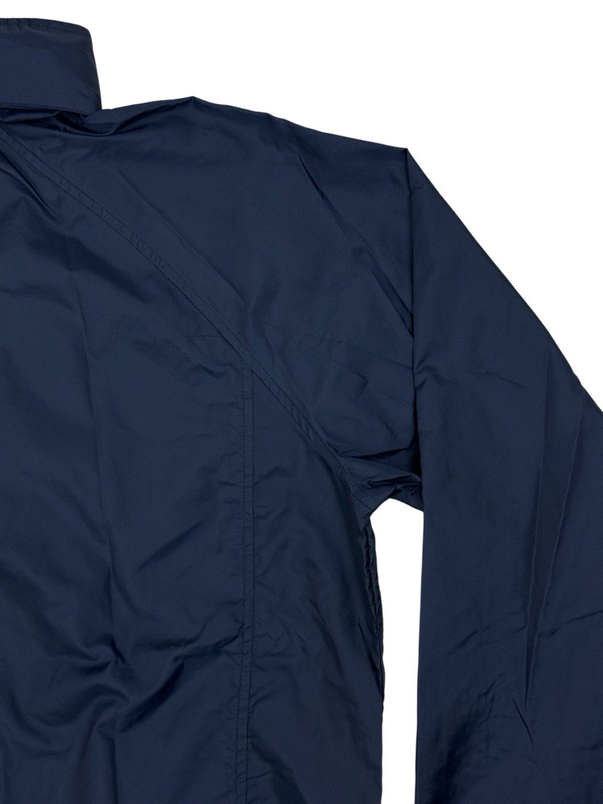 LL Bean Blue Zip Hooded Windbreaker Jacket Large
