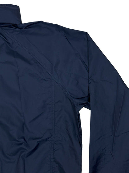 LL Bean Blue Zip Hooded Windbreaker Jacket Large