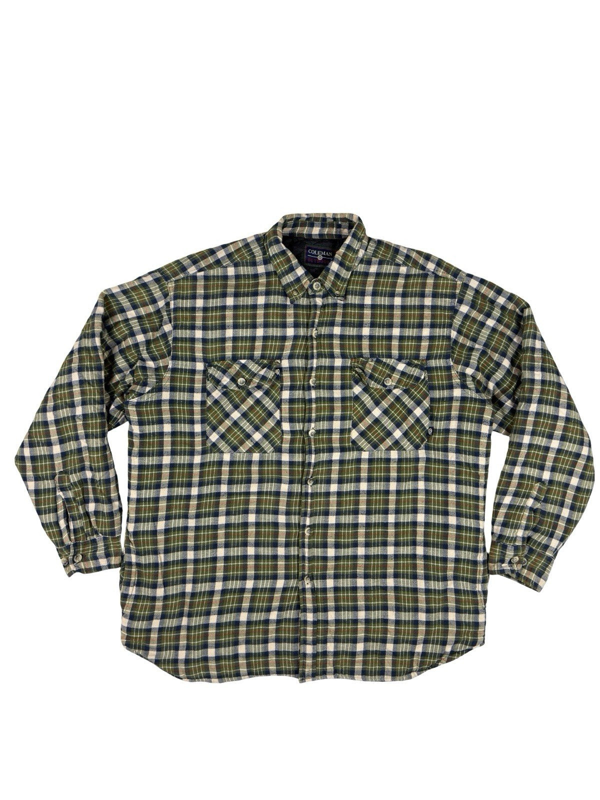 Coleman Outdoor Quilt Lined Plaid Shirt Jacket Lumberjack Grunge XL