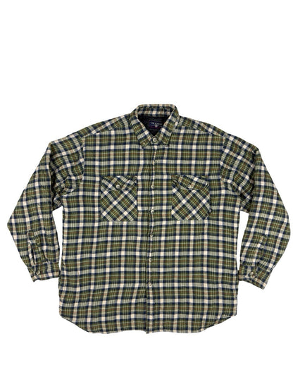 Coleman Outdoor Quilt Lined Plaid Shirt Jacket Lumberjack Grunge XL