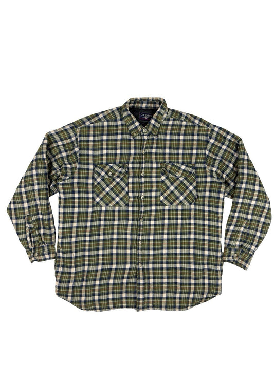 Coleman Outdoor Quilt Lined Plaid Shirt Jacket Lumberjack Grunge XL