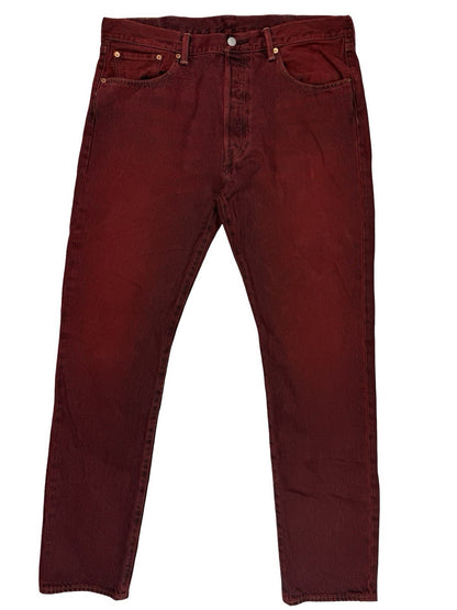 Levi's 501 CT Red Denim Jeans 38W 34L