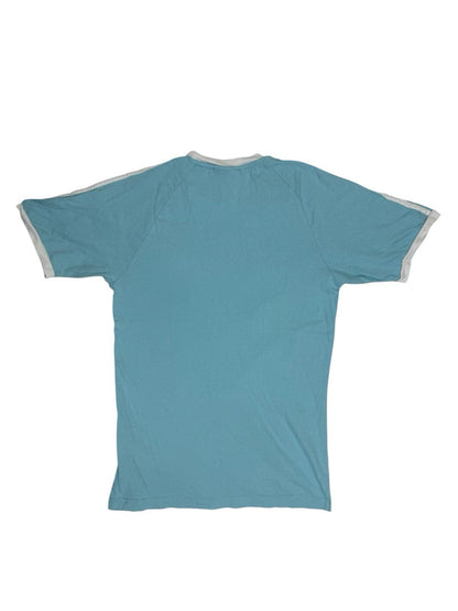 Adidas Blue 3-Stripe Top Small
