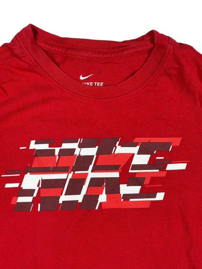 Nike Red Printed Top Kids Small (8-10 YRS)