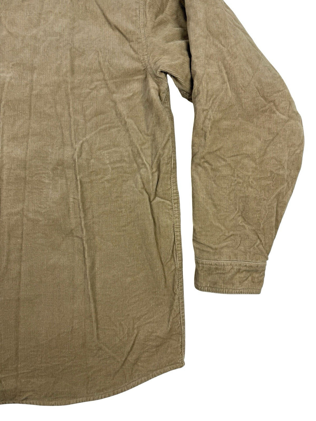 Lanesboro Beige Fleece Lined Corduroy Button Up Jacket Medium