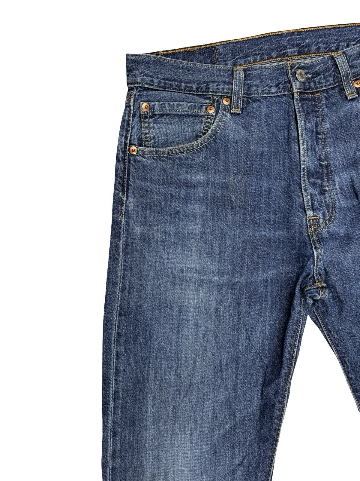Levi's 501 Blue Straight Leg Denim Jeans 32W 32L