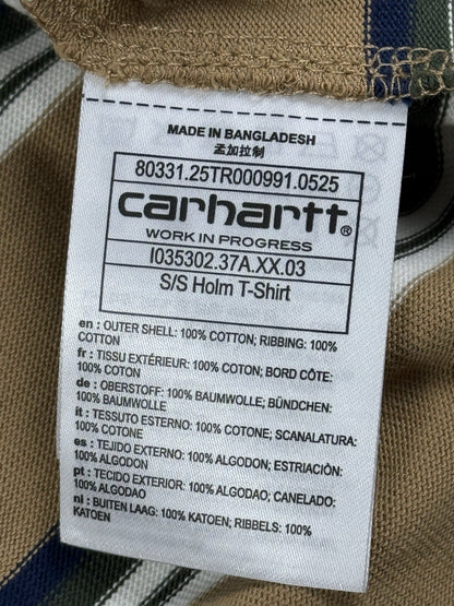 Carhartt WIP S/S Holm Stripe T-Shirt Peanut