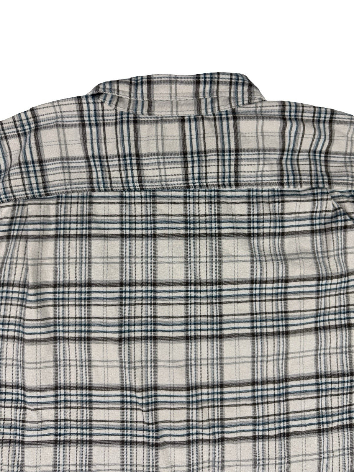 Carhartt Rugged Flex Relaxed Fit White Plaid Flannel Button Shirt 2XL Tall