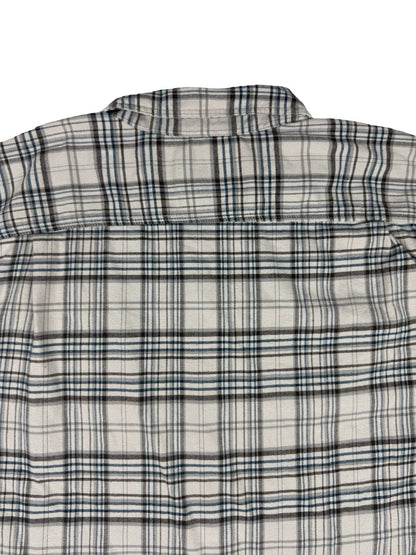 Carhartt Rugged Flex Relaxed Fit White Plaid Flannel Button Shirt 2XL Tall