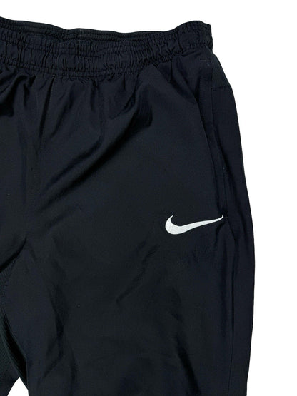 Nike Black Polyester Active Zipped Track Pant Bottoms Medium