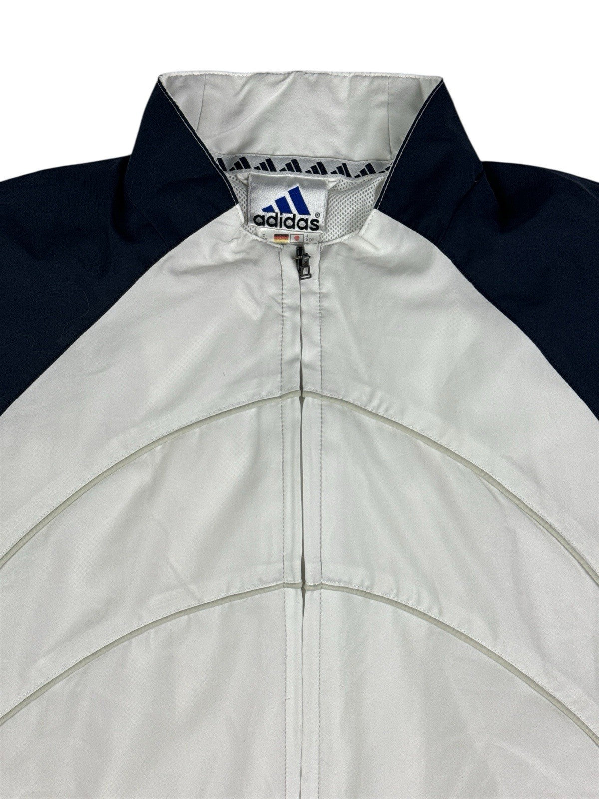 Adidas Vintage White Zip Track Jacket Size 14