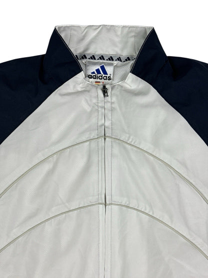 Adidas Vintage White Zip Track Jacket Size 14