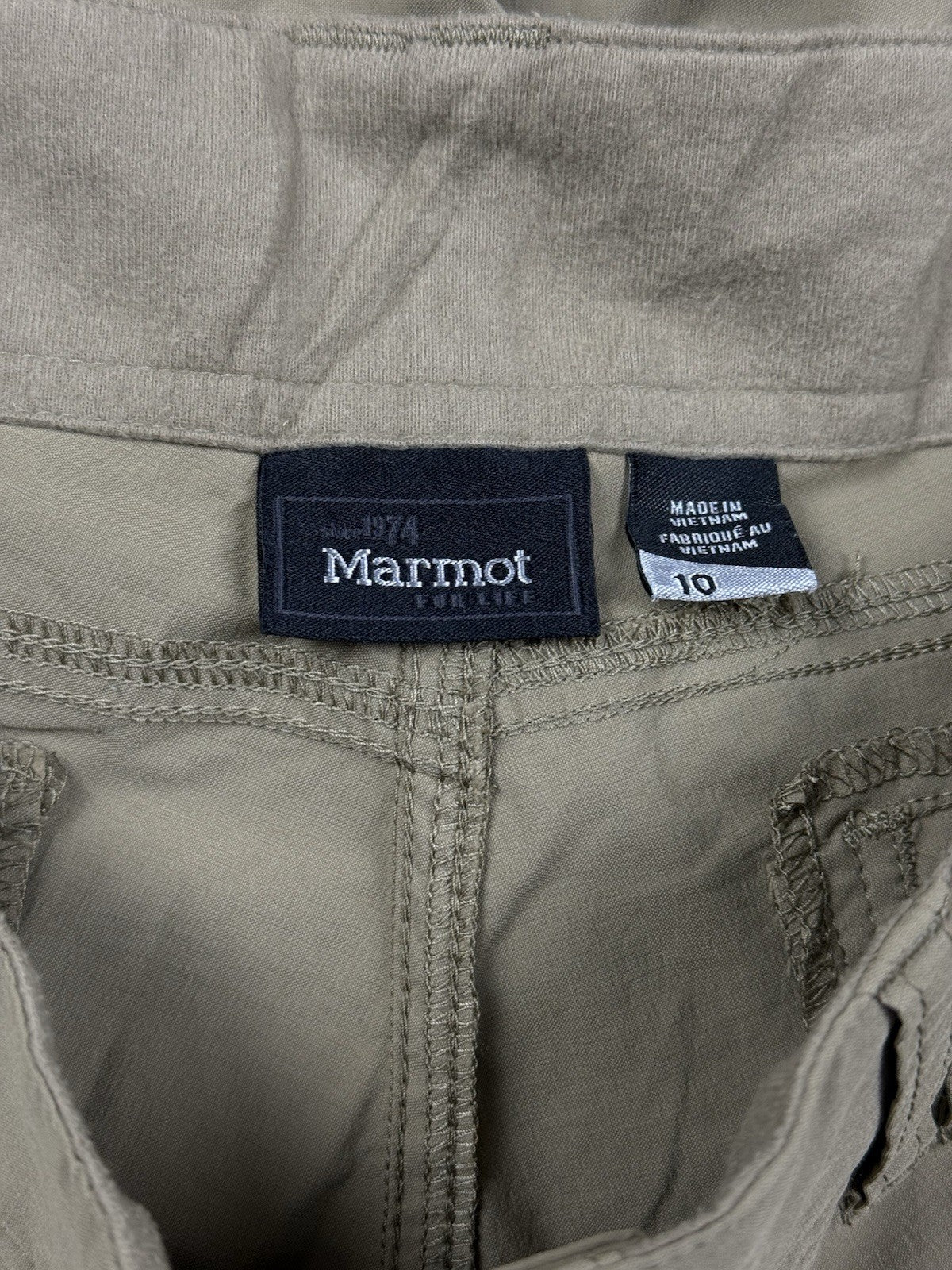 Marmot Beige Nylon Stretch Hiking Chino Trousers Size 10