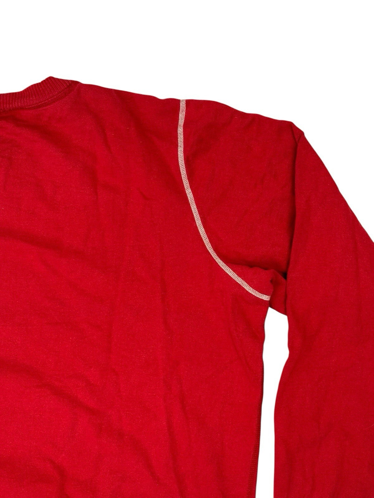 Tommy Hilfiger Red Retro Y2K Printed Cotton Sweater Jumper XL