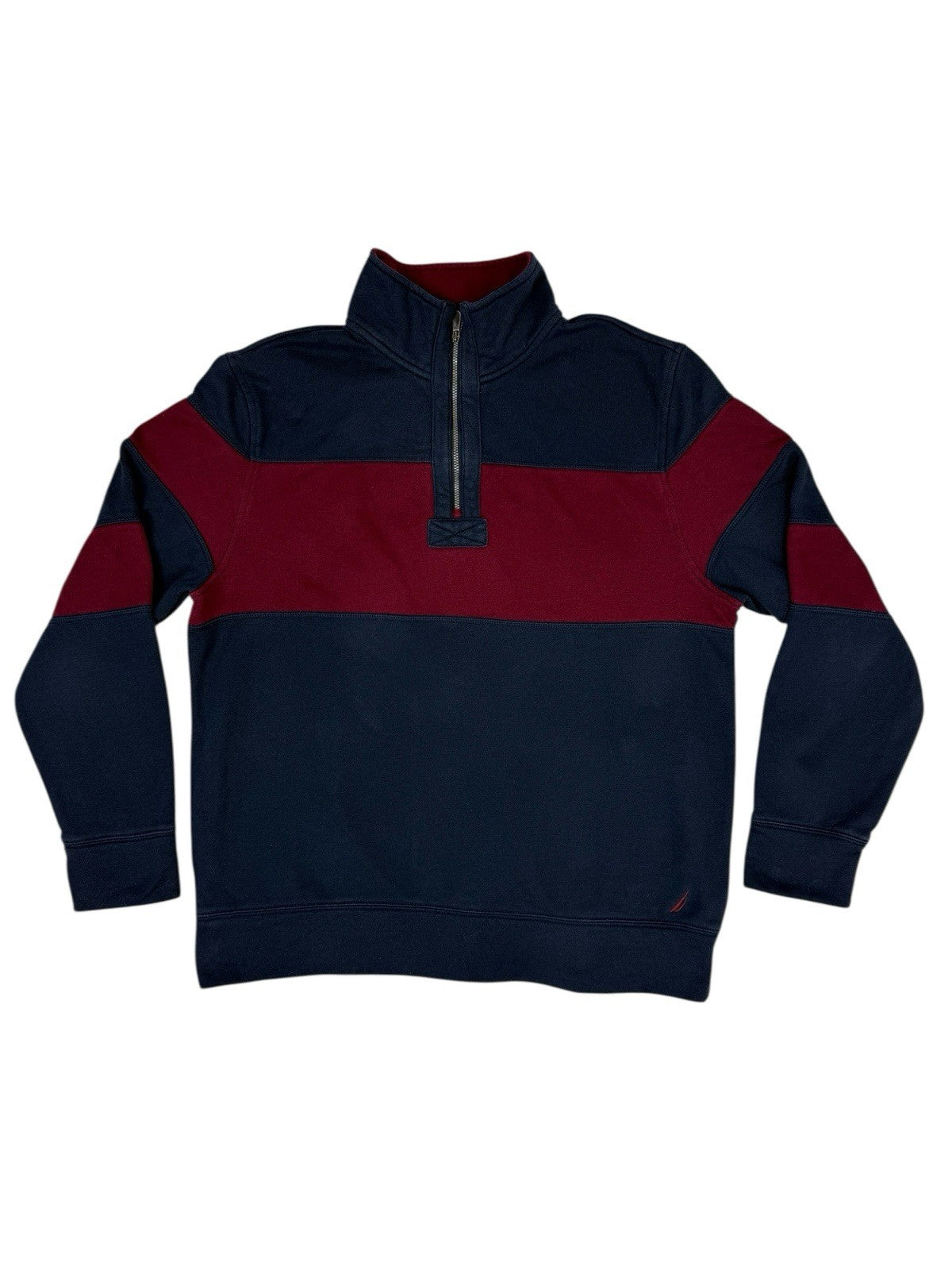 Nautica Retro Blue 1/4 Zip Jumper Large