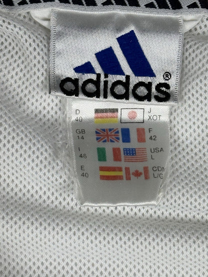 Adidas Vintage White Zip Track Jacket Size 14