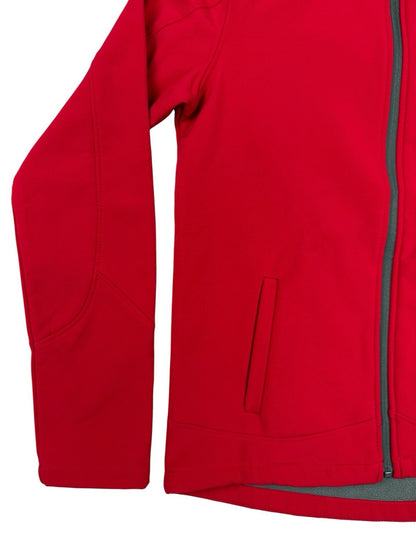 Mountain Warehouse Red Softshell Fleece Lined Hooded Zip Jacket Age 13