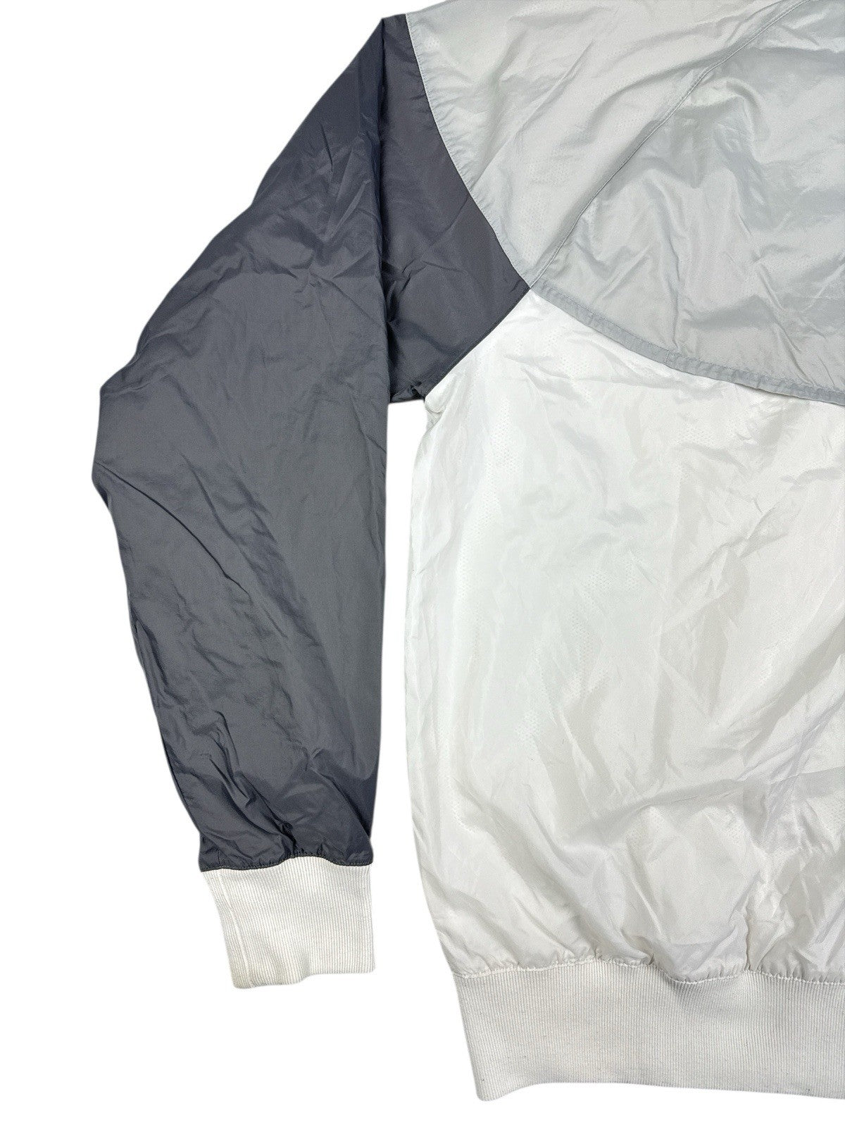 Nike Grey Nylon Windrunner Hooded Track Jacket XS