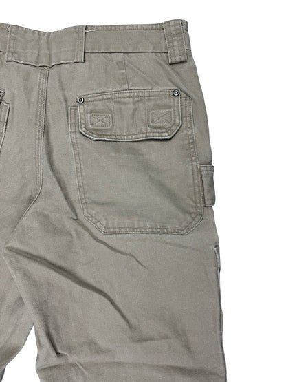 Duluth Beige Cargo Carpenter Denim Jeans 32W 30L