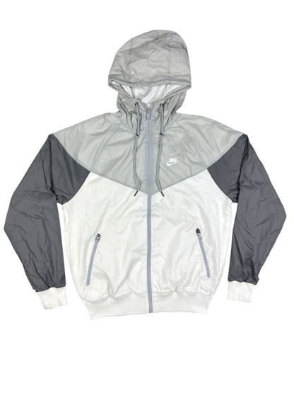 Nike Grey Nylon Windrunner Hooded Track Jacket XS