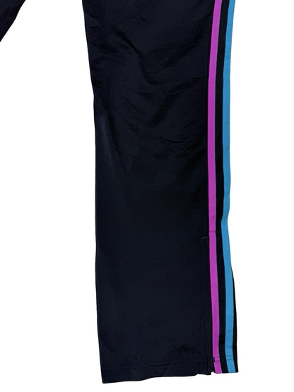 Adidas Blue Firebird 3 Stripe Trefoil Track Bottom Pant Trousers Women's Size 10