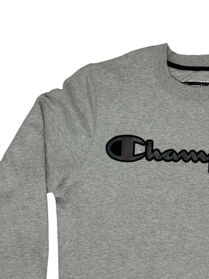 Champion Grey Reflective Logo Jumper Small