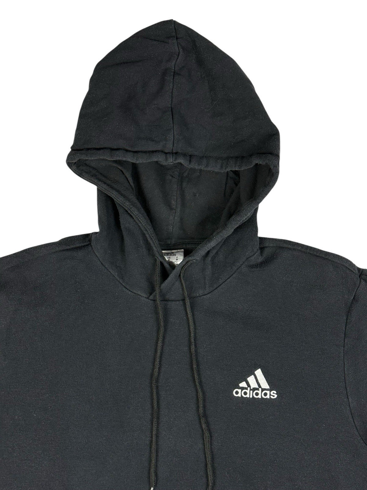 Adidas Black Embroidered Pullover Hoodie Medium