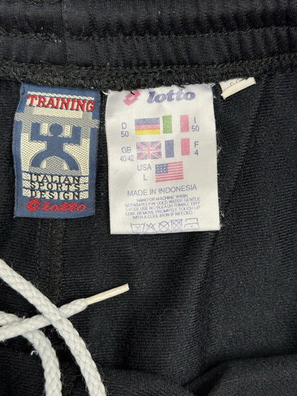 Lotto Black Vintage Tracksuit Bottoms Large