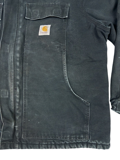 Carhartt C03 Black Quilt Lined Retro Chore Work Jacket XL 48 Regular