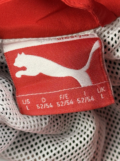 Puma Retro Red Colourblock Zip Track Jacket Large