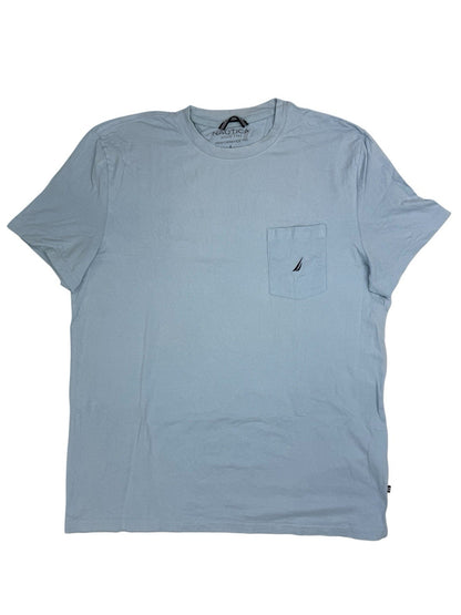 Nautica Retro Blue Slim Fit Performance Top Large