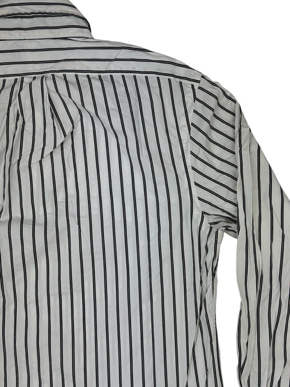 Polo Ralph Lauren White Striped Slim Fit Collared Shirt Large