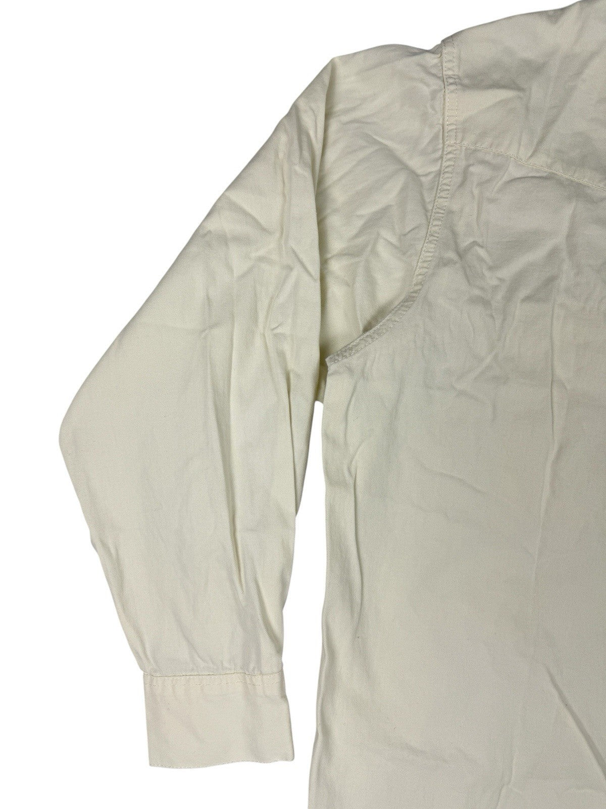 Lee Vintage 90s Off White Pearl Snap Shirt Large