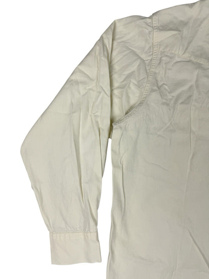Lee Vintage 90s Off White Pearl Snap Shirt Large