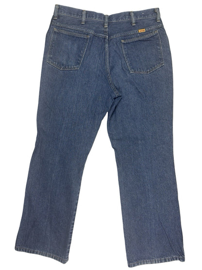 Rustler Wrangler Blue Denim Straight Leg Jeans 32W 30L