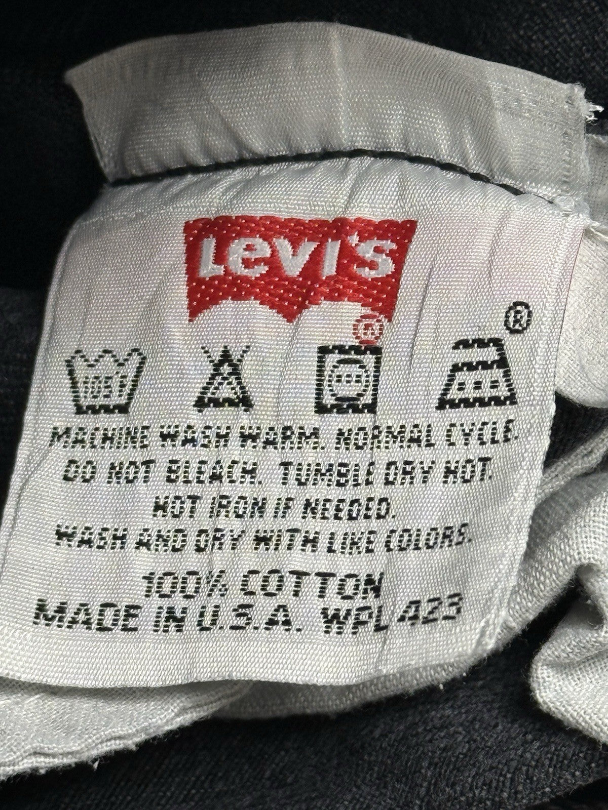 Levi's 501 Vintage 90's Black Denim Jeans 29W 29L Made in USA