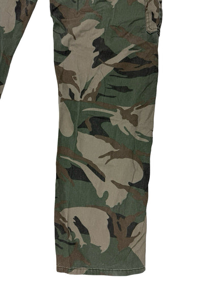 Wrangler Green Camo Cargo Trousers Relaxed Fit 32W 32L
