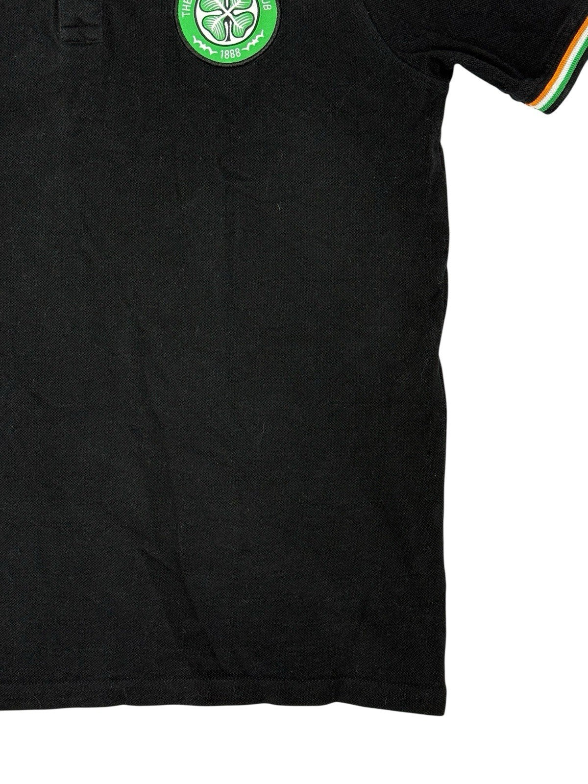 Celtic Football Club Black Cotton Polo Top Medium