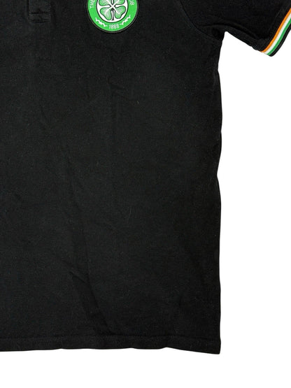 Celtic Football Club Black Cotton Polo Top Medium