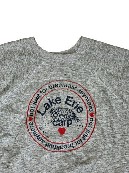 Lake Erie Vintage Funny Print Grey Jumper XL
