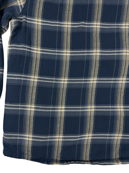 Wrangler Blue Plaid Fleece Lined Shirt Jacket Medium