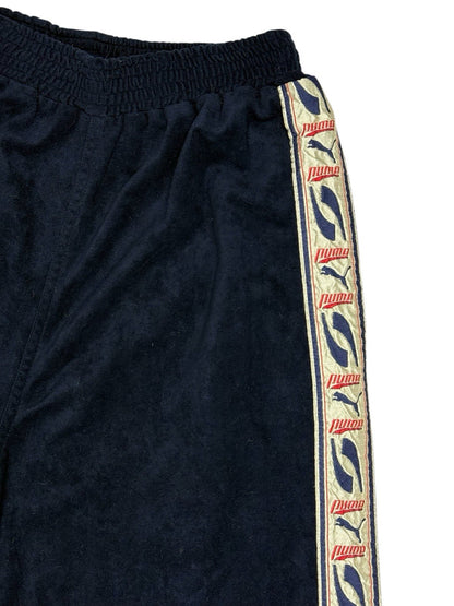 Puma Vintage Blue Velour Tracksuit Bottoms Medium