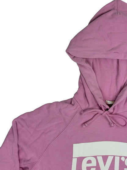 Levi's Pink Printed Big Logo Spellout Hoodie Sweatshirt XS